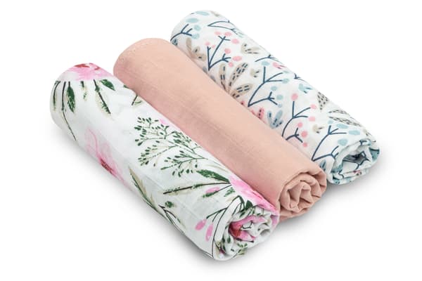 Pink muslin-ble (pakke - 3 stk.)