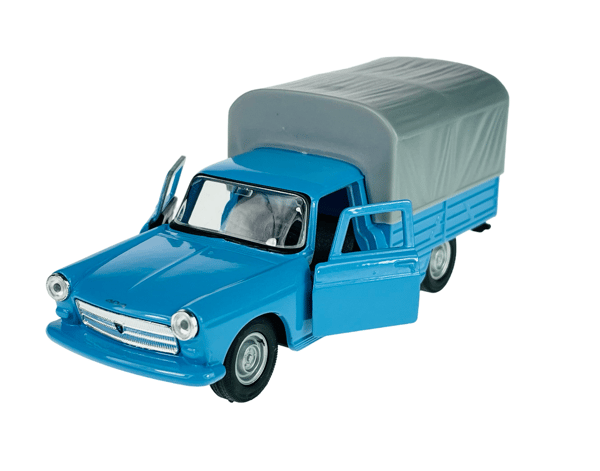 WELLY OLD TIMER 1968 PEUGEOT 404 PICKUP BLÅ 1:34 43776