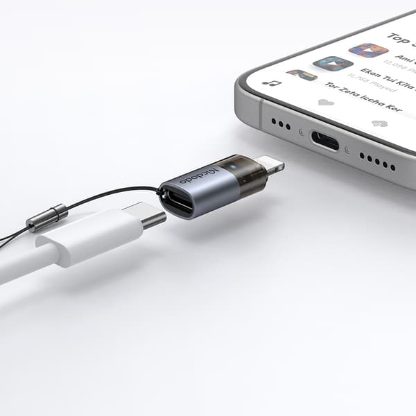 MCDODO USB-C-ADAPTER USB TYP C FÖR LIGHTNING IPHONE 13 14 LED