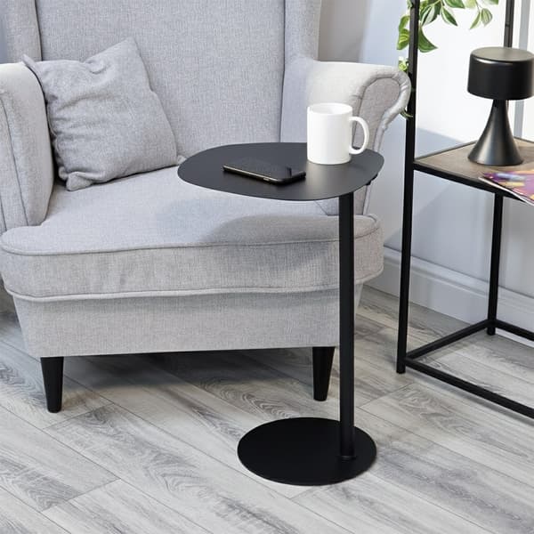 Sofabord metal sort 35x25x53 cm