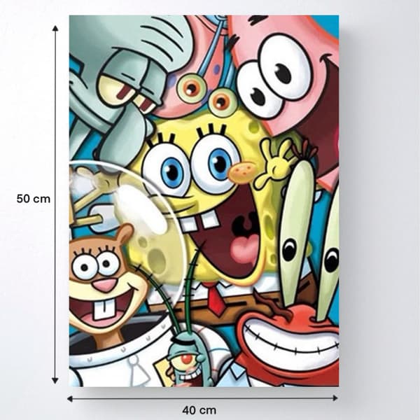 Målning med siffror SpongeBob och vänner 40x50 cm