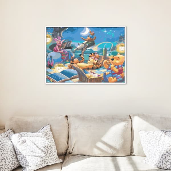 MALING EFTER TAL Billeder til maling - Peter Plys og Disney-stjerner 50x40cm