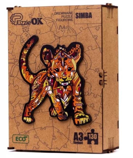 TRÄPUSSEL LEJONG LITEN TIGER SIMBA PuA4-00751