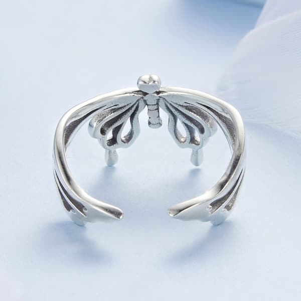Sølv universal ring smuk sommerfugl sølv 925