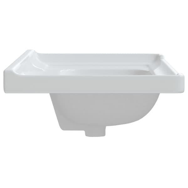 vidaXL håndvask, hvid, 71x48x23 cm, rektangulær, keramik