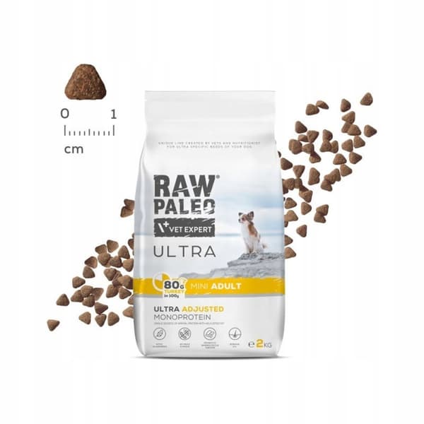 VetExpert Raw Paleo Ultra kalkon torrfoder för hundar 2 kg