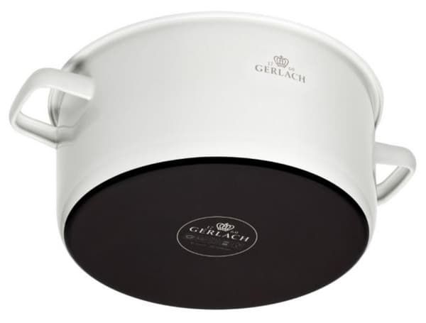 Gerlach Natur Enamel Emaljerad Grytset 6 el. Vit