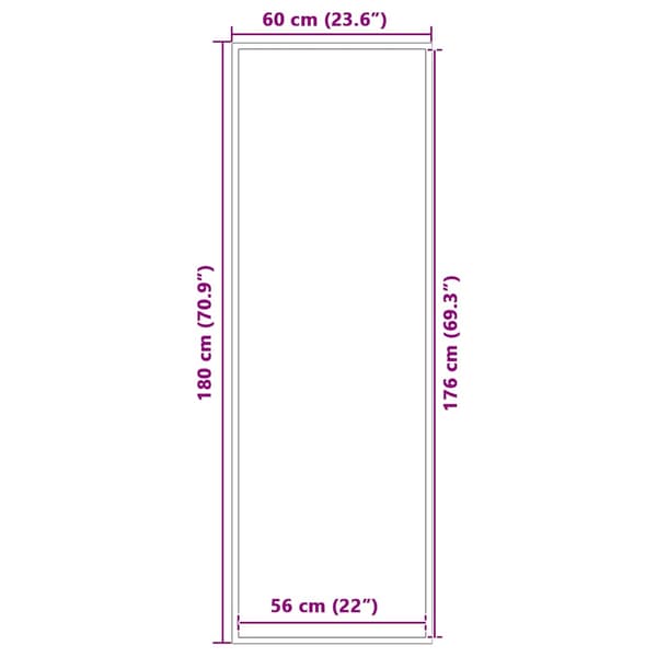 vidaXL dørmåtte sort 60x180 cm
