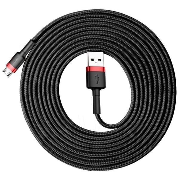 Baseus Cafule 2A 3m USB till Micro USB-kabel (svart och röd)