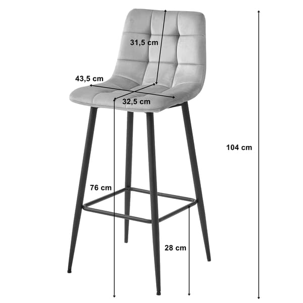ARCETO pall - mörkbeige sammet / svarta ben x 4