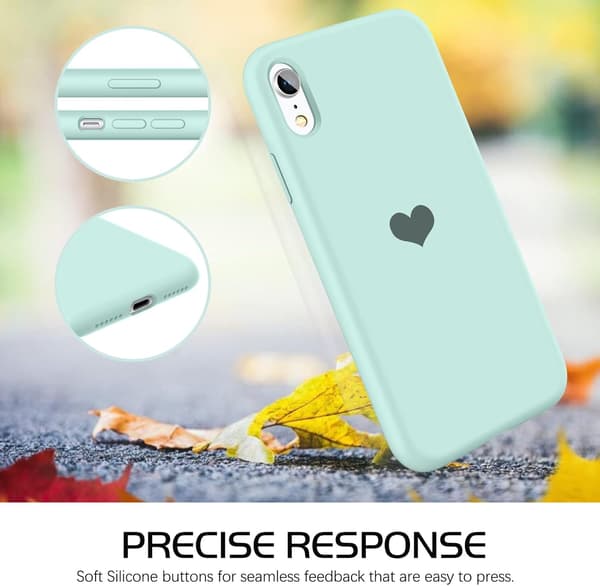 SILIKONSKAL TILL IPHONE XR 6.1' HJÄRTA MINTGRÖNT