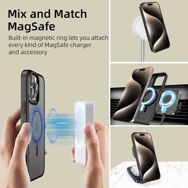 TECH-PROTECT MAGEDGE MAGSAFE IPHONE 16 PRO MATTSVART/GUNMETALL