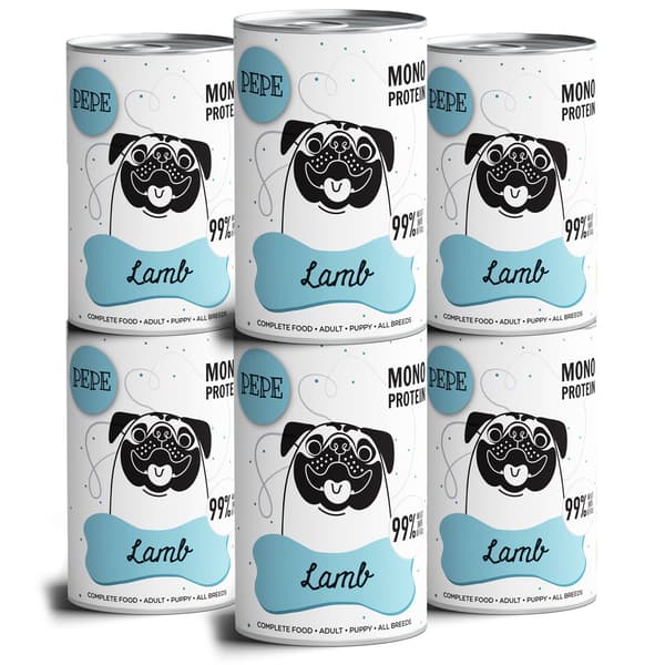 Djurlåda | PEPE | Våtfoder för hundar 400g - PEPE Lamm | Lamm 6x400g