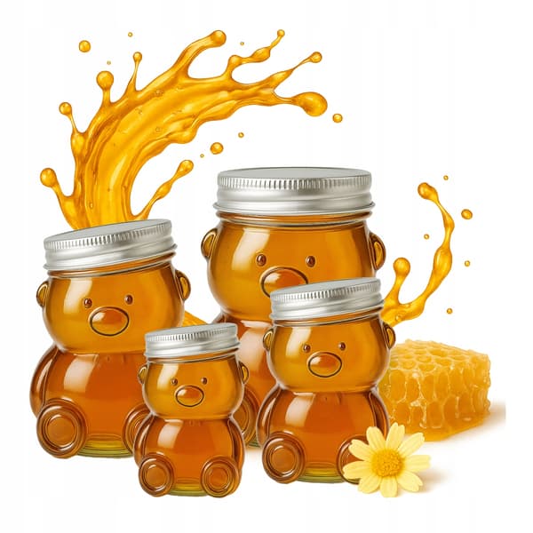 Glaskrukke BAMSE 30ml GLAS TIL HONNINGSYLTE MINI GAVEBEHOLDER