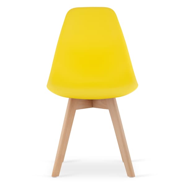 KITO stol gul / naturlige ben x 1