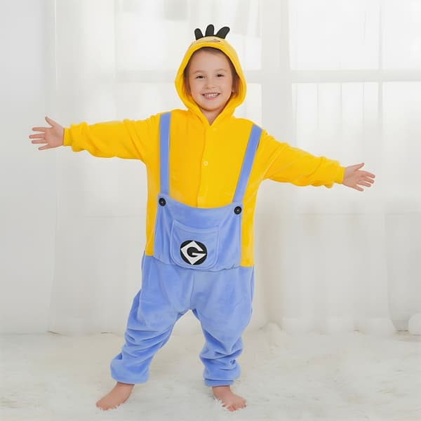 Kigurumi-pyjamas för barn Minion 95-105 cm