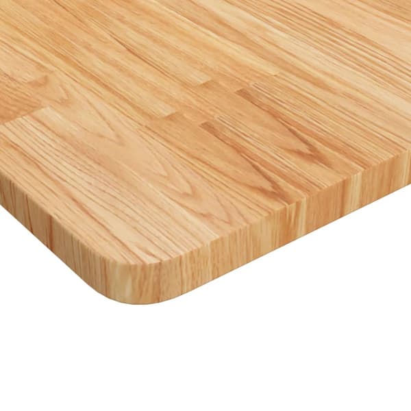 vidaXL arbejdsbord lysebrunt 100x60x(71,5-98) cm egetræ
