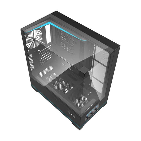 Darkflash DY450 tuuletinvapaa tietokoneen kotelo (musta)