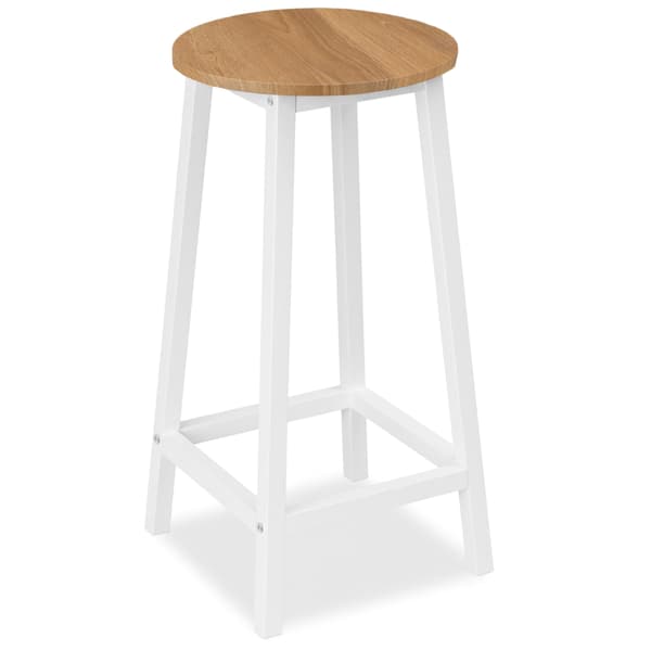 Flintvit modern ek industriell pall