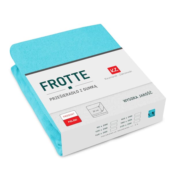 Frottélagen 90x200 turkis TYK