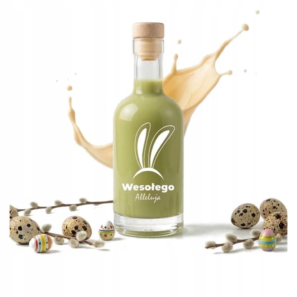 5x TADEK-FLASKOR 250 ml med TRYCK PÅSKFLASKA LIKÖR PRESENTJUICE