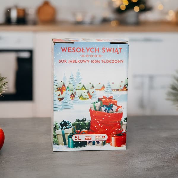 JULÆBLEJUICEKARTON 100% PRESSE 5L Til Julegaver