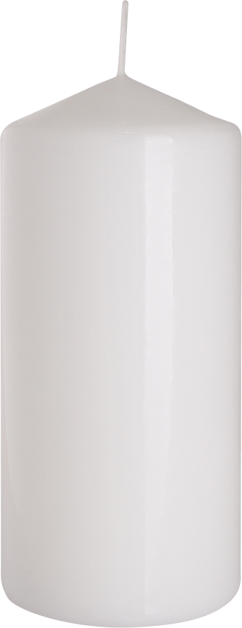 Lyscylinder hvid kommunion bryllup bispol 7x15cm
