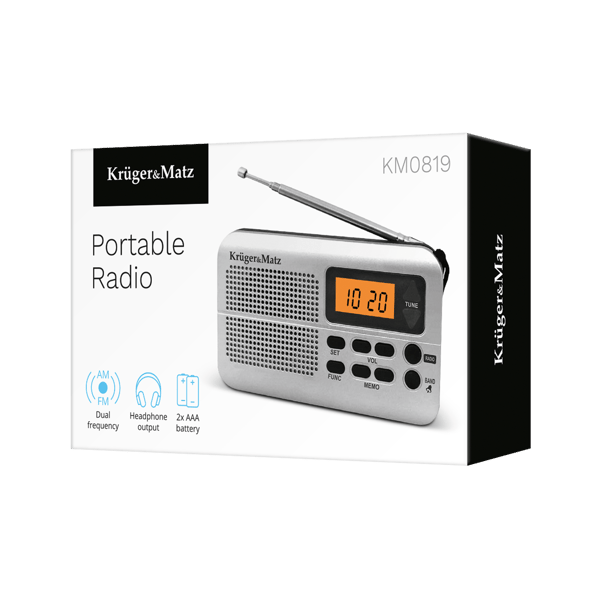 Kannettava KrugerMatz FM AM -akkuradio