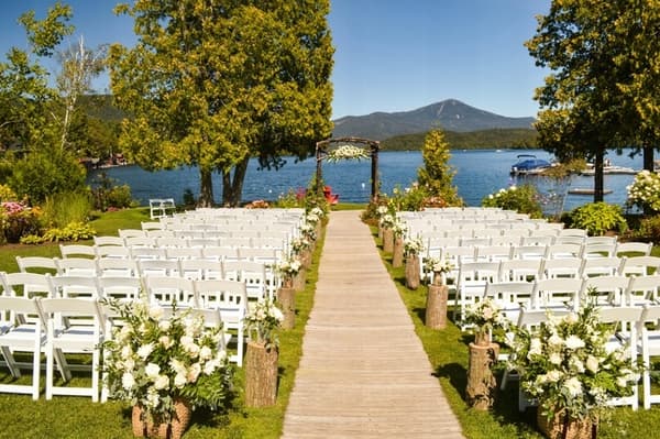 Klapstol, have, catering, banket, bryllup, hvid