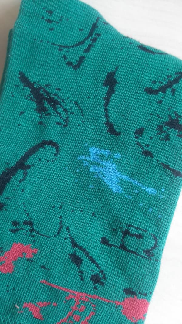 Herrestrømper i bomuld med kunstneriske klatter Splash Marilyn 41/45