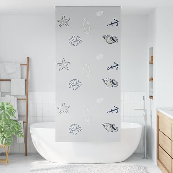 vidaXL Duschrullgardin 110x240 cm Tygbredd 106 cm