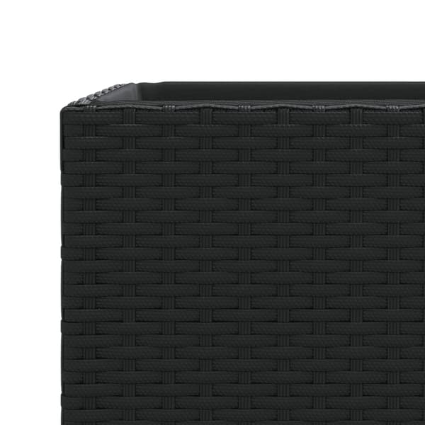 vidaXL haveplantekasser 3 stk., sort, polyrattan