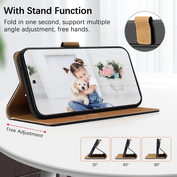 FLIP-ETUIS TIL SAMSUNG GALAXY S21 FE 5G SORT PU-LÆDER ELEGANT