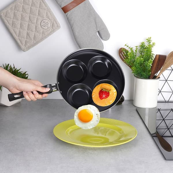 Non-stick pande til æg med 4 huller 25 cm