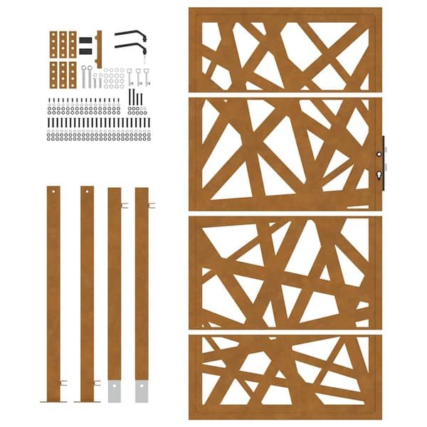 vidaXL havelåge 105x205 cm rustfrit stål letvægtskonstruktion