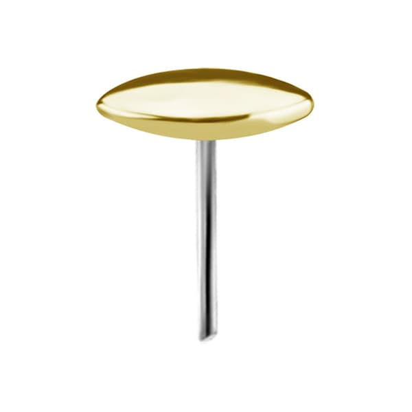 18K guldmutter - oval guld - GD18K-073 4 mm