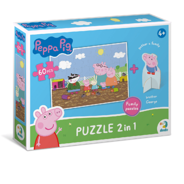 "Gurli Pig" -palapeli, 60 palaa, Yrjö-hahmo, värikäs palapeli