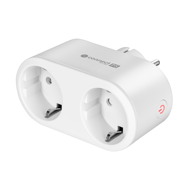 Smart Dubbel Kontakt WiFi Kruger&Matz Connect P5 Tuya Programmerare