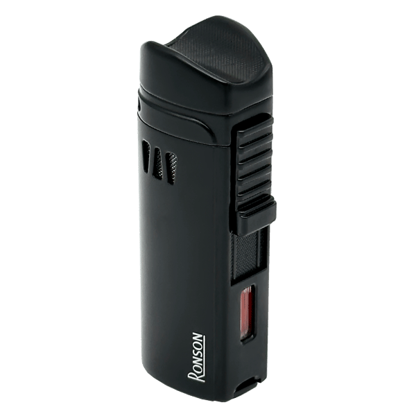RONSON MISTRAL BLACK 3 JET lighter med cigarpunch, jet