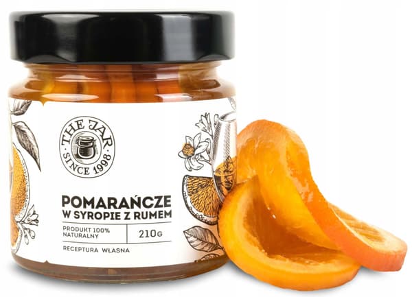 Appelsin i sirup med rom til te 210 g