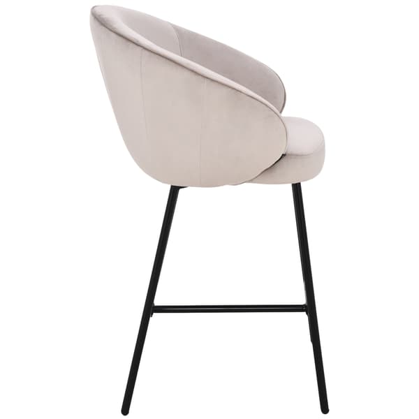 OTILO beige samettinen baarijakkara, 65 cm