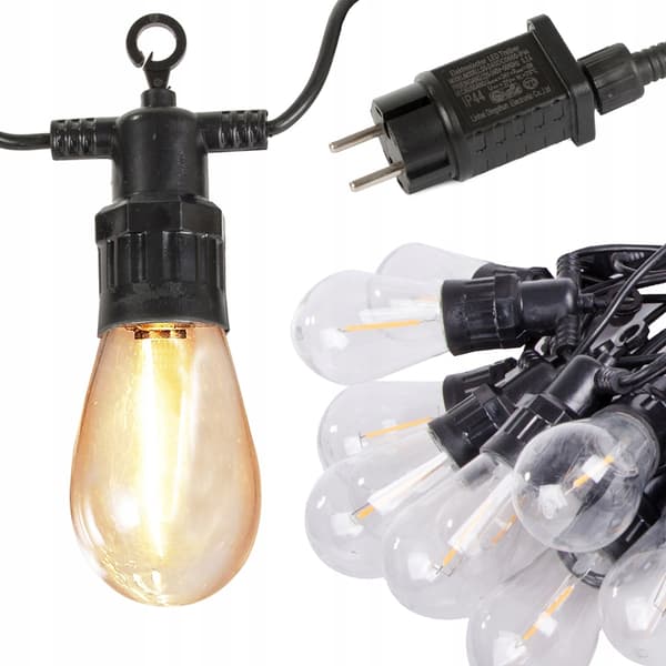 Trädgårdsguirland 5 10 LED varm 20 ljus