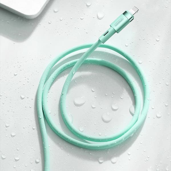 Kabel Joyroom flytande silikon datakabel N2 USB-A / Lightning 2.4A 1.2m - vit