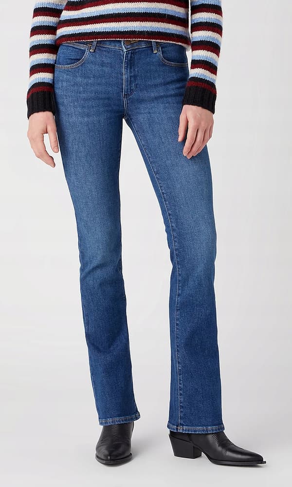 Wrangler Bootcut Renegade Body Bespoke utsvängda mörka jeans W28 L32