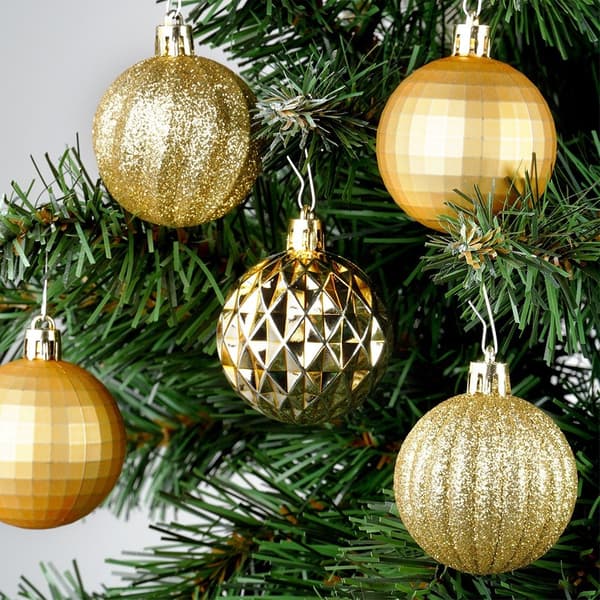 Obrytbara julgransbombor guld 5 cm 24 st