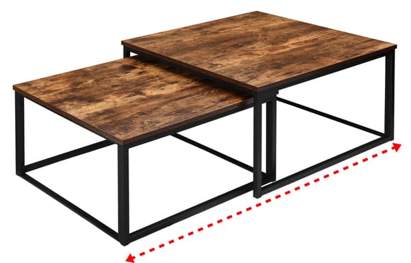 Velen Rustikt antik ek loft soffbord