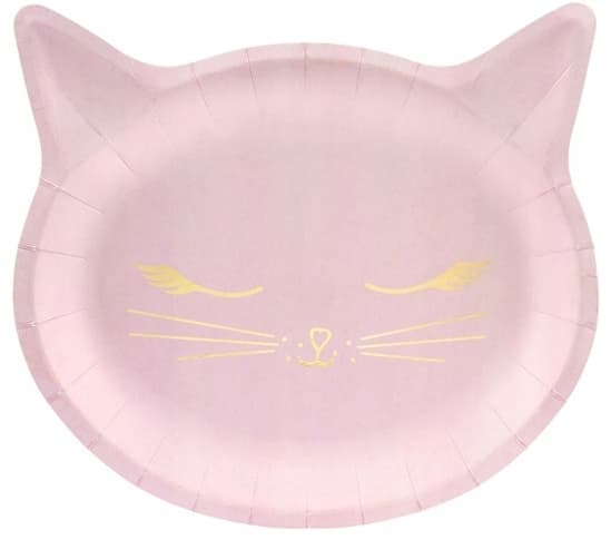Kattungetalrikar 22x20cm rosa 6-pack