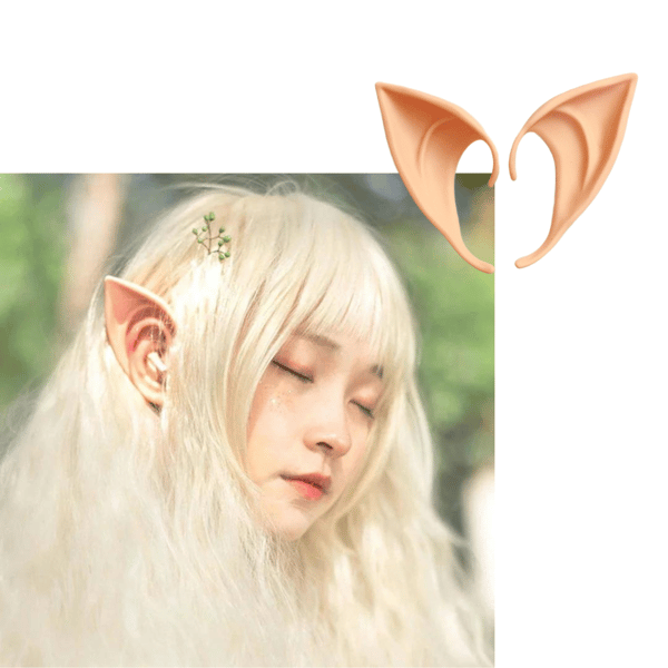 Alv-älvöron Cosplay-pannband ljus 10 cm
