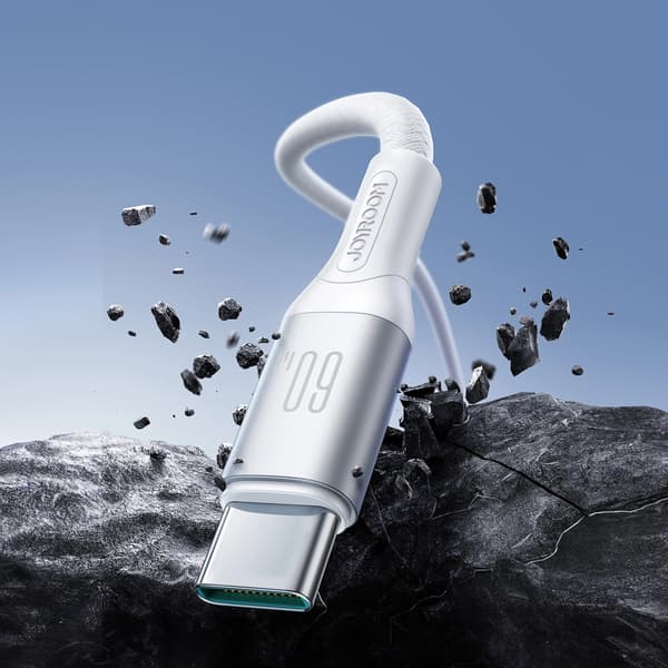Joyroom S-A28 Flash-serien 60W USB-C - USB-C-kabel 1m - Vit