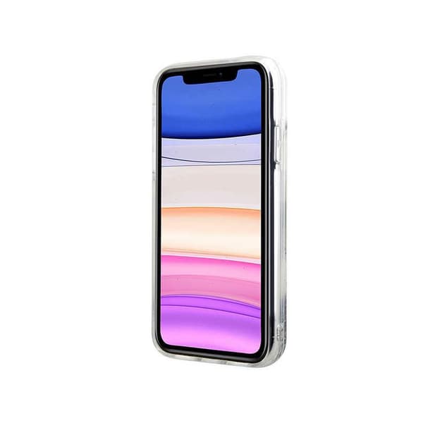 Karl Lagerfeld Liquid Glitter NFT Choupette Head - iPhone 11-skal (Silver)